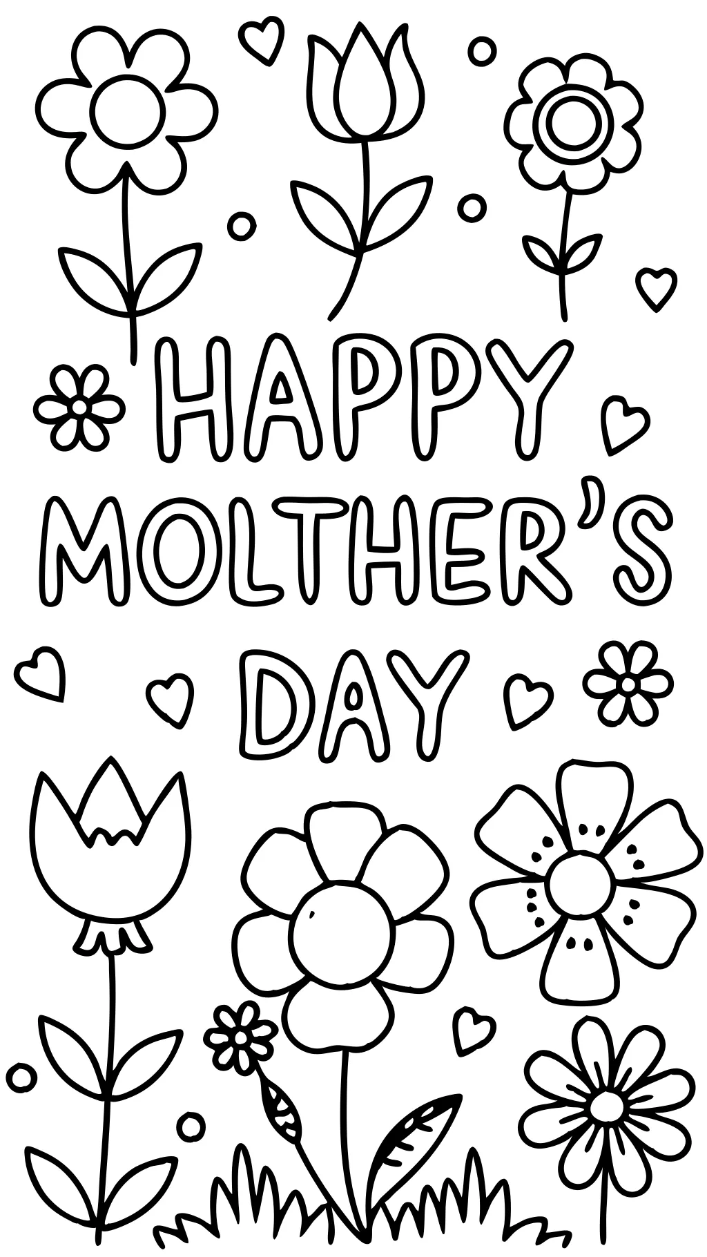 happy mothers day coloring pages printable